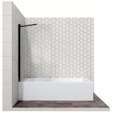 Шторка на ванну Ambassador Bath Screens 70х140 16041206 профиль Черный стекло прозрачное