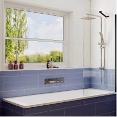 Шторка на ванну Ambassador Bath Screens 70х140 16041206 профиль Черный стекло прозрачное