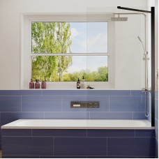 Шторка на ванну Ambassador Bath Screens 70х140 16041206 профиль Черный стекло прозрачное