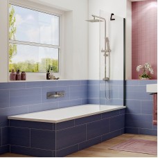 Шторка на ванну Ambassador Bath Screens 70х140 16041206 профиль Черный стекло прозрачное