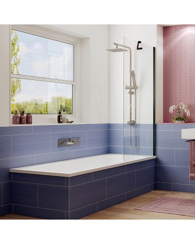 Шторка на ванну Ambassador Bath Screens 70х140 16041206 профиль Черный стекло прозрачное