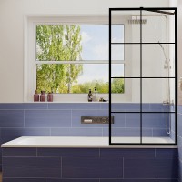 Шторка на ванну Ambassador Bath Screens 70х140 16041208 профиль Черный стекло прозрачное