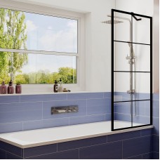 Шторка на ванну Ambassador Bath Screens 80х140 16041209 профиль Черный стекло прозрачное