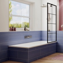 Шторка на ванну Ambassador Bath Screens 80х140 16041209 профиль Черный стекло прозрачное