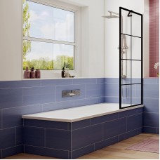 Шторка на ванну Ambassador Bath Screens 80х140 16041209 профиль Черный стекло прозрачное