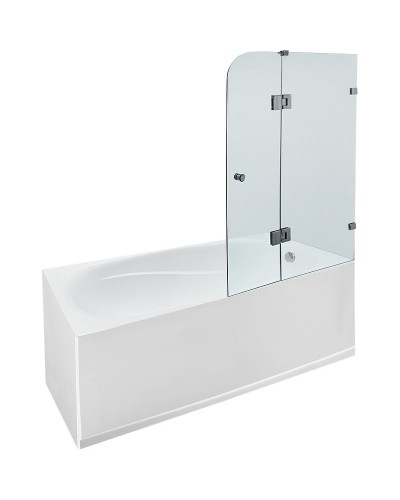 Шторка на ванну Byon T 80x145 Ц0000168 профиль Хром стекло прозрачное