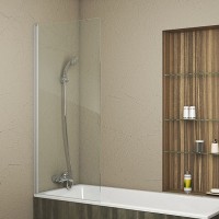 Шторка на ванну Bravat Alfa 70х150 BG070.1500AM профиль Хром матовый стекло прозрачное