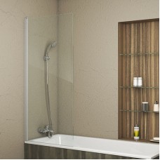 Шторка на ванну Bravat Alfa 70х150 BG070.1500AM профиль Хром матовый стекло прозрачное
