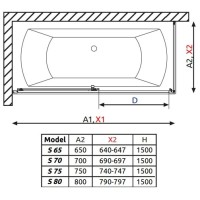 Боковая стенка Radaway Vesta S 75 фабрик