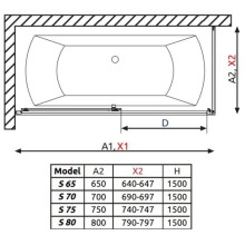 Боковая стенка Radaway Vesta S 75 фабрик