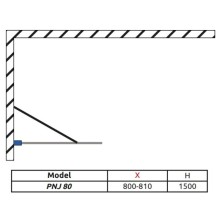 Шторка для ванны Radaway Torrenta PNJ 80 L прозрачное