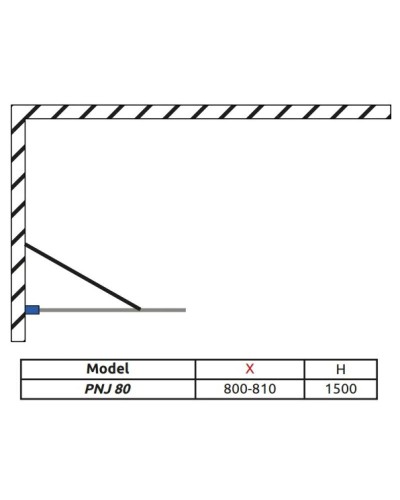 Шторка для ванны Radaway Torrenta PNJ 80 L прозрачное