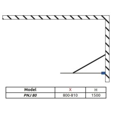 Шторка для ванны Radaway Torrenta PNJ 80 R прозрачное