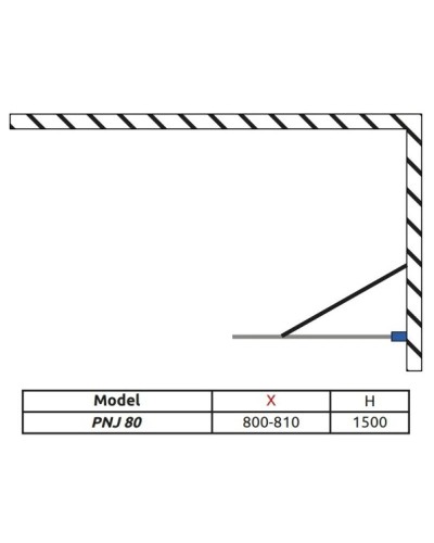 Шторка для ванны Radaway Torrenta PNJ 80 R прозрачное