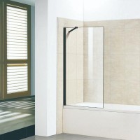 Шторка на ванну Good Door Screen 90 BS-90-C-B профиль Черный стекло прозрачное