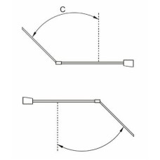 Шторка на ванну Good Door Screen 80 FO-80-C-CH профиль Хром стекло прозрачное