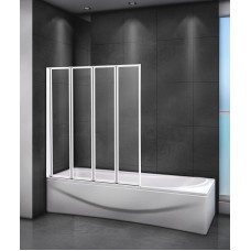 Шторка на ванну Cezares Relax 100x140 RELAX-V-4-100/140-C-Bi профиль Жемчужно-серый стекло прозрачное