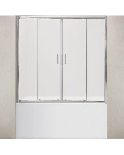 Шторка на ванну BelBagno UNO-VF-2-170/145-M-Cr профиль Хром стекло матовое