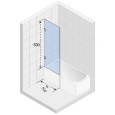 Шторка на ванну Riho VZ Scandic NXT X409 80х150 G001161120 (GX00513C0) профиль Хром стекло прозрачное