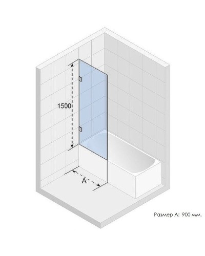 Шторка на ванну Riho VZ Scandic NXT X409 90х150 G001162120 (GX00523C0) профиль Хром стекло прозрачное