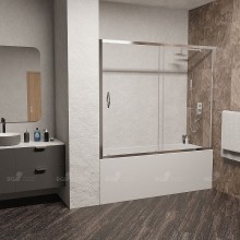 Шторка на ванну RGW Screens SC-043 150x150 351104315-11 профиль Хром стекло прозрачное