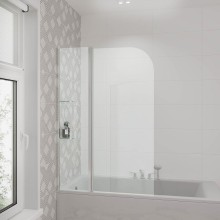 Шторка на ванну Grossman 110 GR-101/1 профиль Хром стекло прозрачное