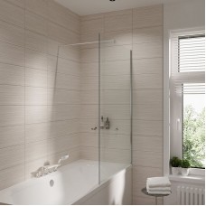 Шторка на ванну Grossman 120х140 GR-103 профиль Хром стекло прозрачное