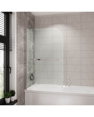Шторка на ванну Grossman 80 GR-104 профиль Хром стекло прозрачное