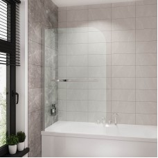 Шторка на ванну Grossman 90 GR-104/1 профиль Хром стекло прозрачное