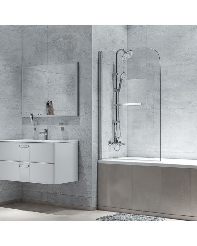 Шторка на ванну Iddis Ray 90х140 RAY6CS9i90 профиль Хром стекло прозрачное