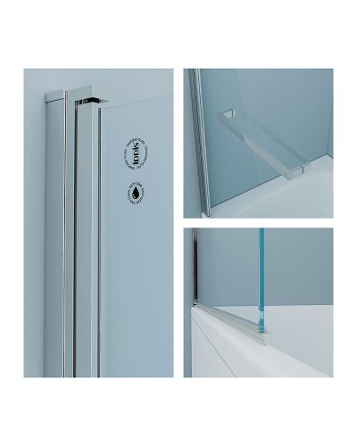 Шторка на ванну Iddis Ray 90х140 RAY6CS9i90 профиль Хром стекло прозрачное