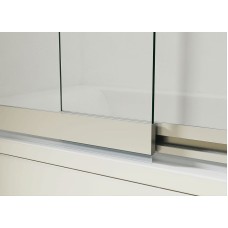 Шторка на ванну Vincea VSB 100х145 VSB-1E100CGB профиль Черный матовый стекло тонированное