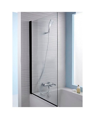 Шторка на ванну Jacob Delafon Struktura 80х140 E6D042-BL профиль Черный стекло прозрачное