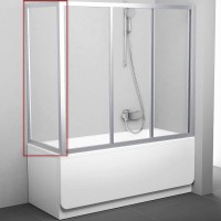 Боковая стенка для шторки на ванну Ravak Supernova APSV-75 95030U02Z1 профиль Сатин стекло Transparent