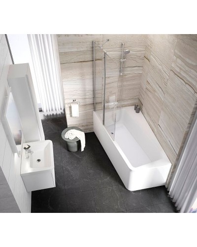 Шторка на ванну Ravak 10° CVS2-100 100х150 L 7QLA0C03Z1 профиль Хром стекло Transparent