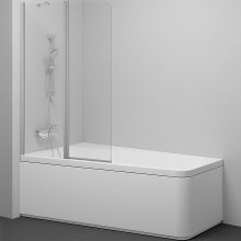 Шторка на ванну Ravak 10° CVS2-100 100х150 L 7QLA0U03Z1 профиль Сатин стекло Transparent