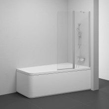 Шторка на ванну Ravak 10° CVS2-100 100х150 R 7QRA0U03Z1 профиль Сатин стекло Transparent