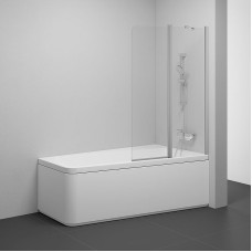 Шторка на ванну Ravak 10° CVS2-100 100х150 R 7QRA0U03Z1 профиль Сатин стекло Transparent