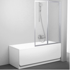 Шторка на ванну Ravak Behappy VS2 105 796M0U00Z1 профиль Сатин стекло Transparent