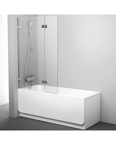 Шторка на ванну Ravak Brilliant BVS2-100 L 7ULA0A00Z1 профиль Хром стекло Transparent