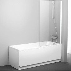 Шторка на ванну Ravak Pivot PVS1-80 79840100Z1 профиль Белый стекло Transparent