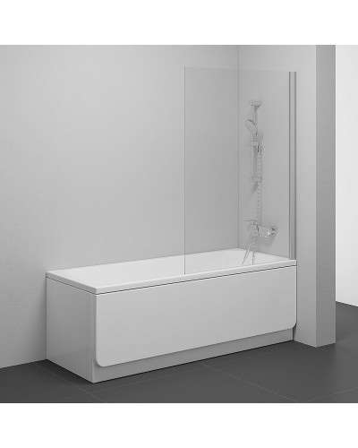 Шторка на ванну Ravak Pivot PVS1-80 79840U00Z1 профиль Сатин стекло Transparent