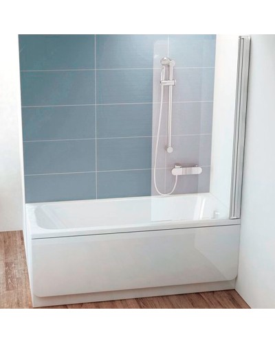 Шторка на ванну Ravak Chrome CVS1 80 R 7QR40U00Z1 профиль Сатин стекло Transparent