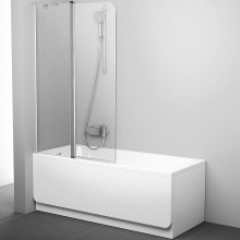 Шторка на ванну Ravak Chrome CVS2-100 L 7QLA0U00Z1 профиль Сатин стекло Transparent
