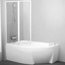 Шторка на ванну Ravak Supernova VSK2 Rosa 140 L 76L70100Z1 профиль Белый стекло Transparent