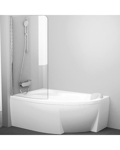 Шторка на ванну Ravak Chrome CVSK1 Rosa 160/170 L 7QLS0C00Y1 профиль Хром стекло Transparent