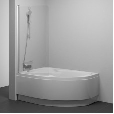 Шторка на ванну Ravak Chrome CVSK1 Rosa 160/170 L 7QLS0U00Y1 профиль Сатин стекло Transparent