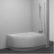 Шторка на ванну Ravak Chrome CVSK1 Rosa 160/170 R 7QRS0U00Y1 профиль Сатин стекло Transparent