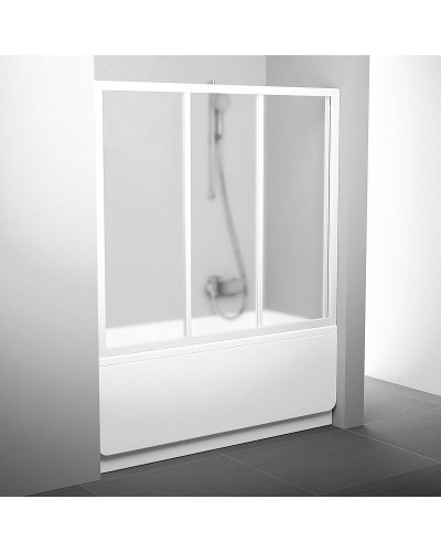 Шторка на ванну Ravak Supernova AVDP3-120 40VG0102ZG профиль Белый стекло Grape