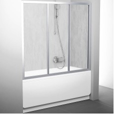 Шторка на ванну Ravak Supernova AVDP3-120 40VG0U0241 профиль Сатин витраж пластик Rain